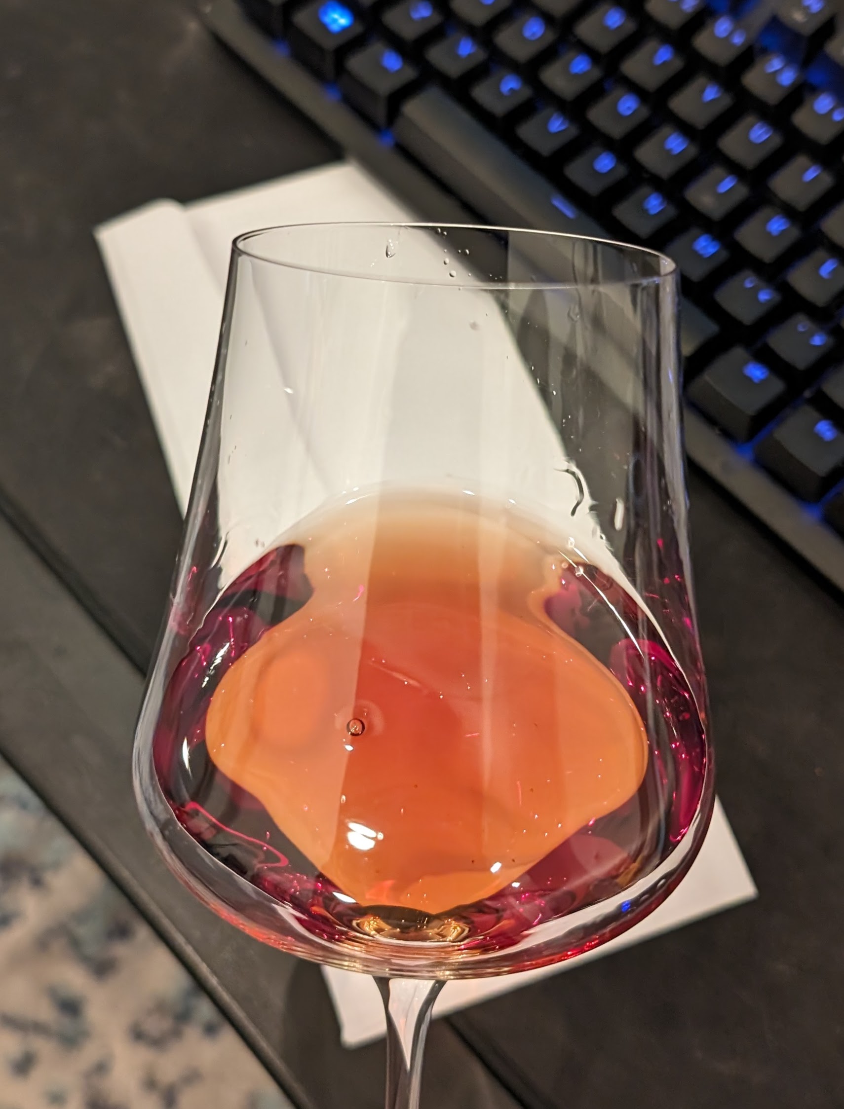 Red-amber color of Peller Estates Cabernet Franc Ice Wine